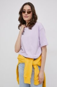 Bavlněné tričko OCAY fialová