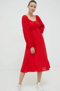 Šaty Billabong červená barva