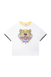 Dětské bavlněné tričko Kenzo Kids bílá