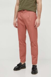 Bavlněné kalhoty Sisley růžová