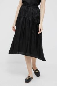 Kašmírová sukně Dkny černá barva