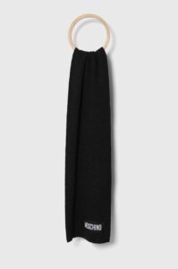 Kašmírový šátek Moschino černá