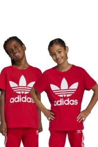 Bavlněné tričko adidas Originals TREFOIL červená
