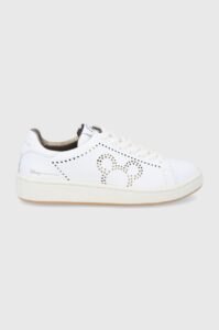 Kožené boty MOA Concept bílá barva