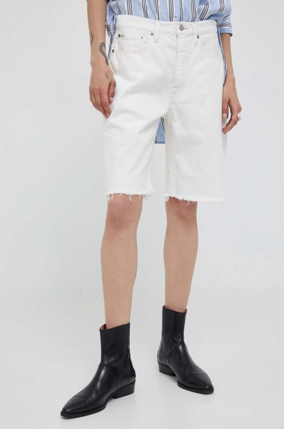 Bavlněné šortky Polo Ralph Lauren bílá