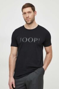 Bavlněné tričko Joop! Alerio černá barva