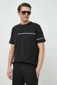 Bavlněné tričko Paul&Shark černá barva