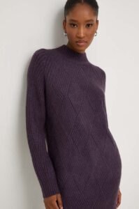 Vlněný svetr Answear Lab fialová