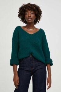 Vlněný svetr Answear Lab zelená