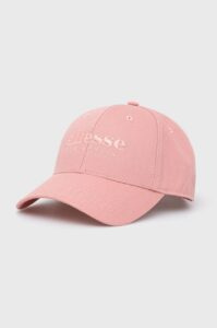 Bavlněná čepice Ellesse růžová barva