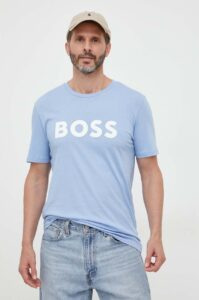 Bavlněné tričko BOSS CASUAL s
