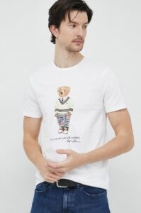 Bavlněné tričko Polo Ralph Lauren bílá