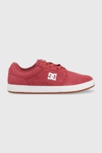 Semišové boty DC červená