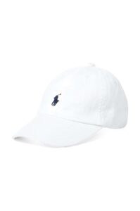 Bavlněná čepice Polo Ralph Lauren bílá