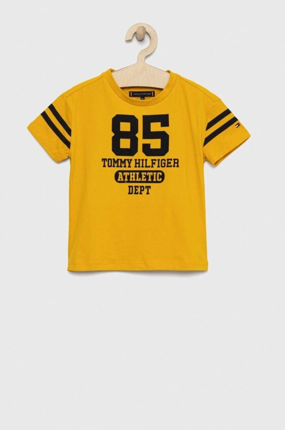 Dětské tričko Tommy Hilfiger žlutá