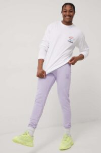 Kalhoty Fila fialová barva