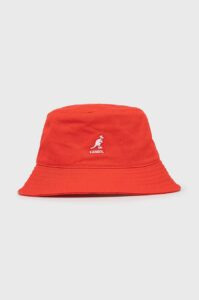 Bavlněný klobouk Kangol červená barva