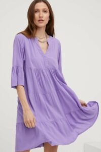 Šaty Answear Lab fialová barva