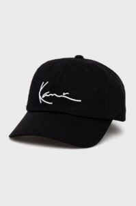 Bavlněná čepice Karl Kani černá barva