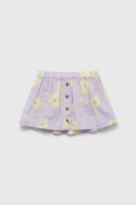 Dětská lněná sukně GAP fialová