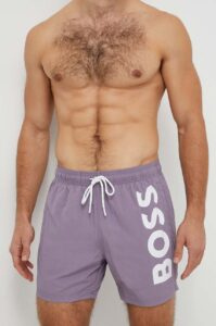 Plavkové šortky BOSS fialová