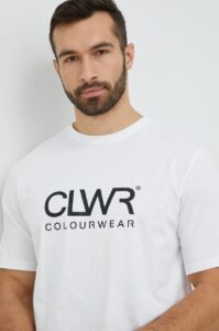 Bavlněné tričko Colourwear bílá barva