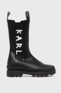 Kožené kotníkové boty Karl Lagerfeld dámské