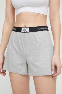 Společenské bavlněné šortky Calvin Klein Underwear šedá