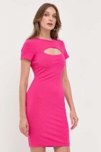Šaty Guess LANA růžová barva