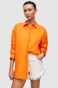 Košile AllSaints Sasha oranžová barva