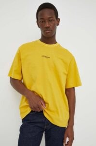 Bavlněné tričko G-Star Raw žlutá