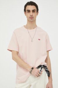 Bavlněné tričko Levi's růžová