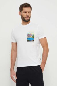 Bavlněné tričko Napapijri S-Canada bílá