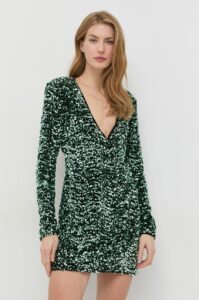 Šaty Bardot zelená barva