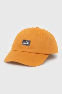 Bavlněná baseballová čepice Puma oranžová