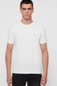 Bavlněné tričko AllSaints bílá