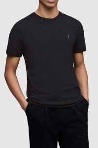 Bavlněné tričko AllSaints černá