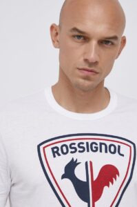 Bavlněné tričko Rossignol bílá barva