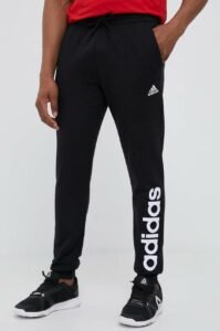 Bavlněné tepláky adidas černá barva