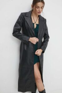 Kožený kabát Answear Lab dámský