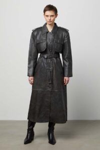 Kožený kabát Answear Lab dámský