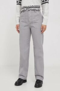 Bavlněné kalhoty United Colors of Benetton šedá