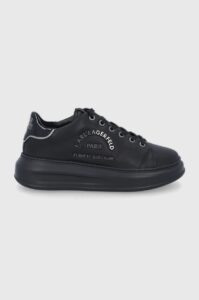 Kožené boty Karl Lagerfeld KAPRI černá