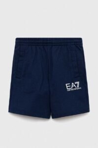 Dětské bavlněné šortky EA7 Emporio