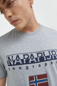 Tričko Napapijri šedá