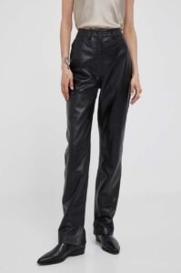 Kožené kalhoty Calvin Klein dámské