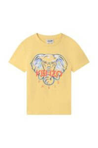 Dětské bavlněné tričko Kenzo Kids žlutá