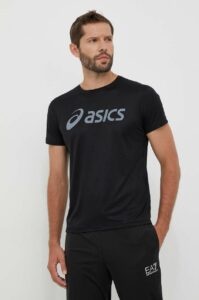 Běžecké tričko Asics černá barva