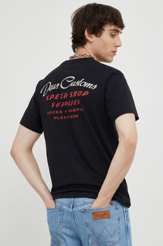 Bavlněné tričko Deus Ex Machina černá