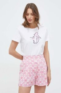 Bavlněné tričko Pinko bílá